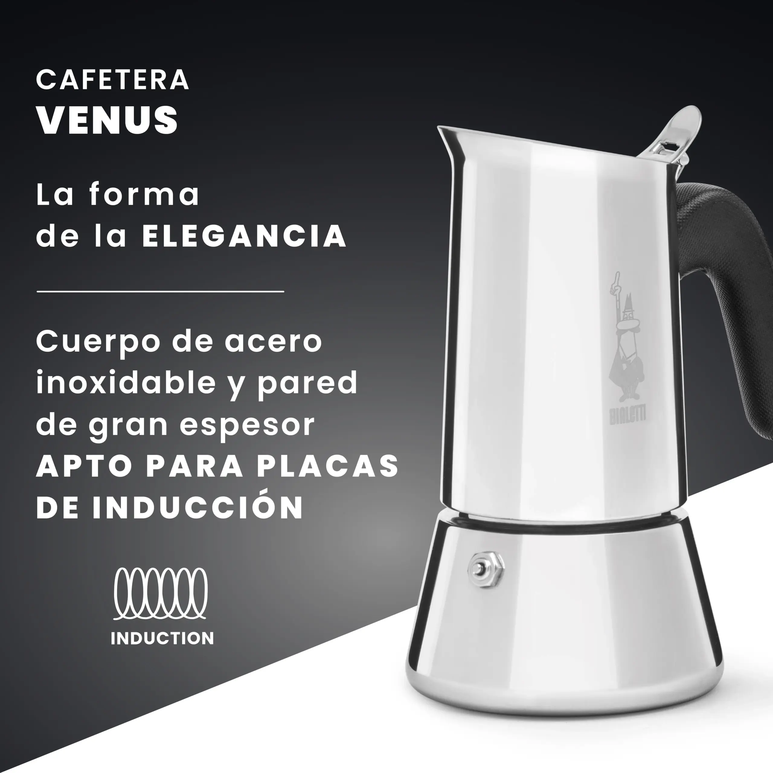 Bialetti Venus Moka Pot – Induction & Gas Stovetop Coffee Maker - Image 10