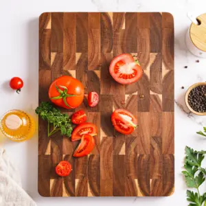 high quality acacia wood rectangular cutting board thick sturdy