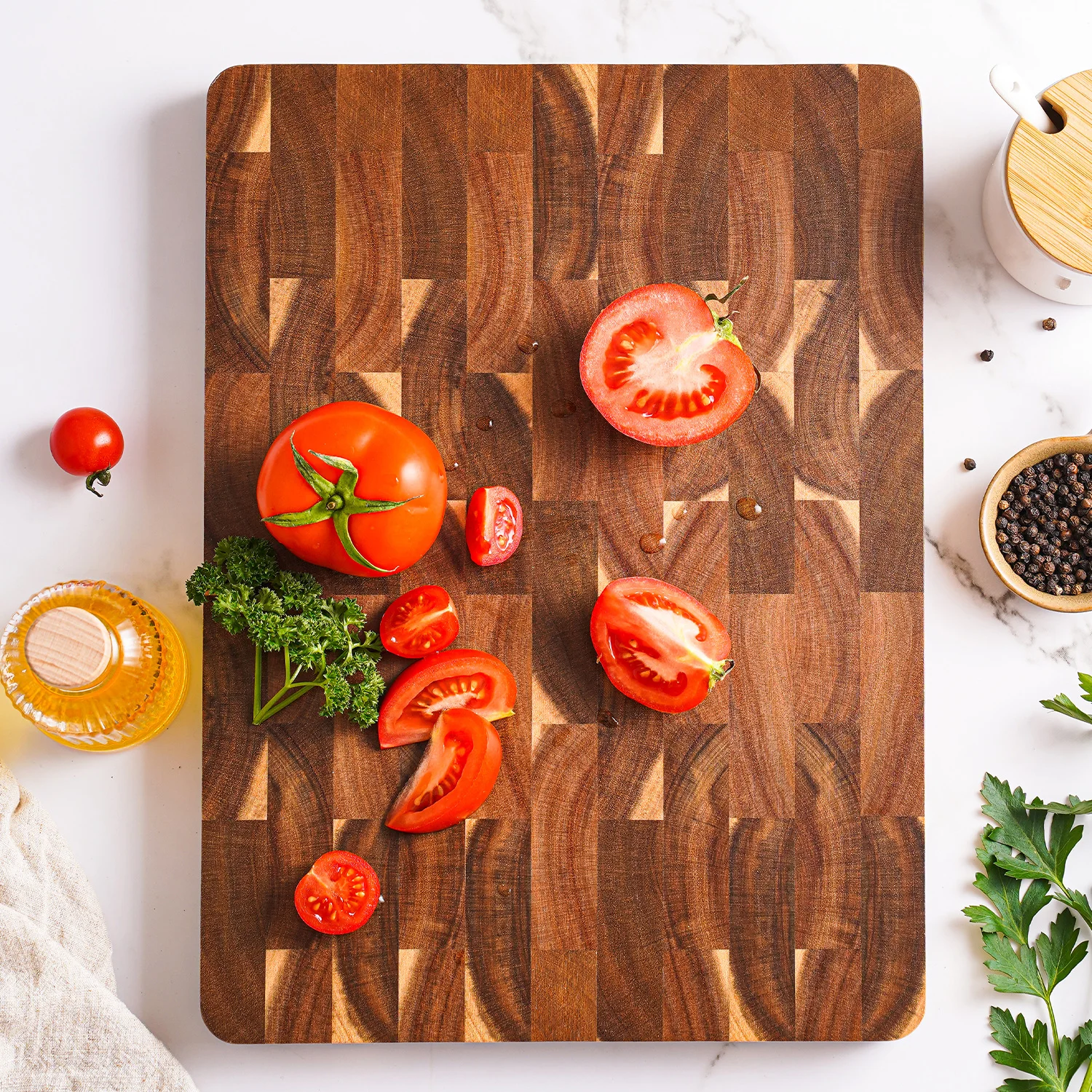 high quality acacia wood rectangular cutting board thick sturdy