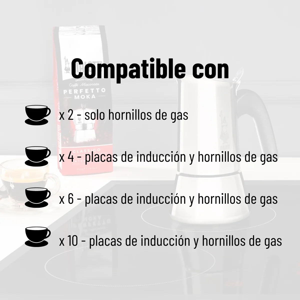 Bialetti Venus Moka Pot – Induction & Gas Stovetop Coffee Maker - Image 2