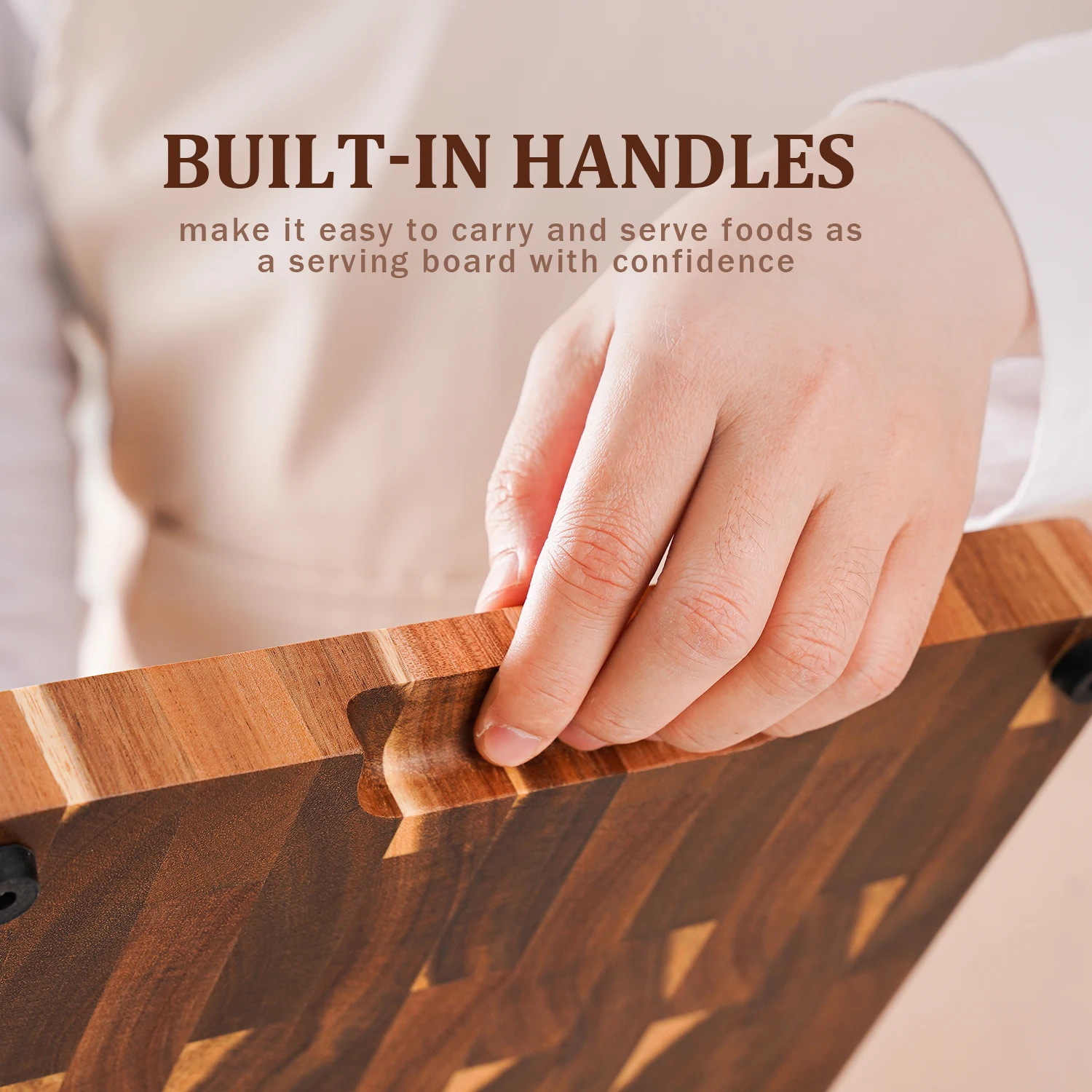 High Quality Acacia Wood Rectangular Cutting Board – Thick & Sturdy - Image 3