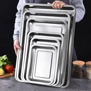 food grade stainless steel rectangle tray gastronorm style