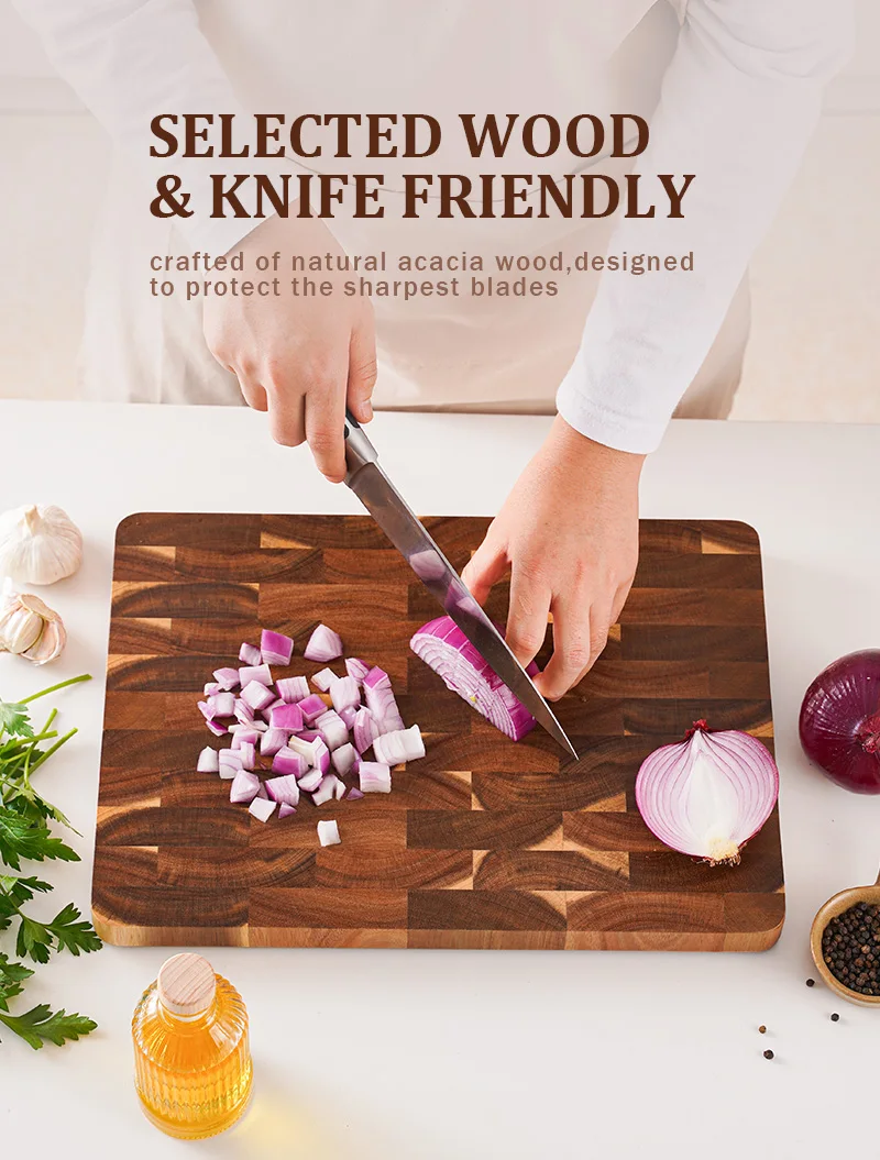 High Quality Acacia Wood Rectangular Cutting Board – Thick & Sturdy - Image 9