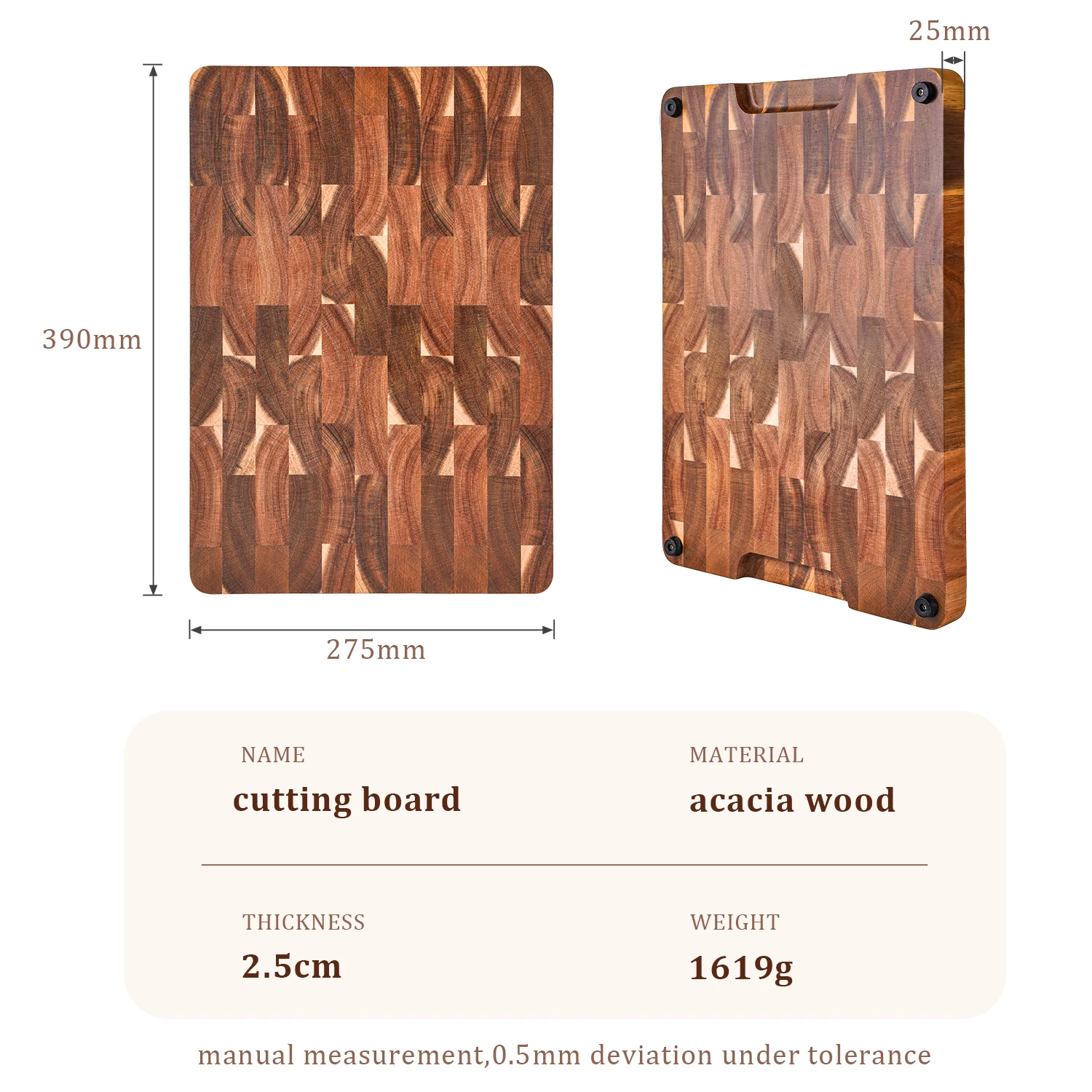 High Quality Acacia Wood Rectangular Cutting Board – Thick & Sturdy - Image 6